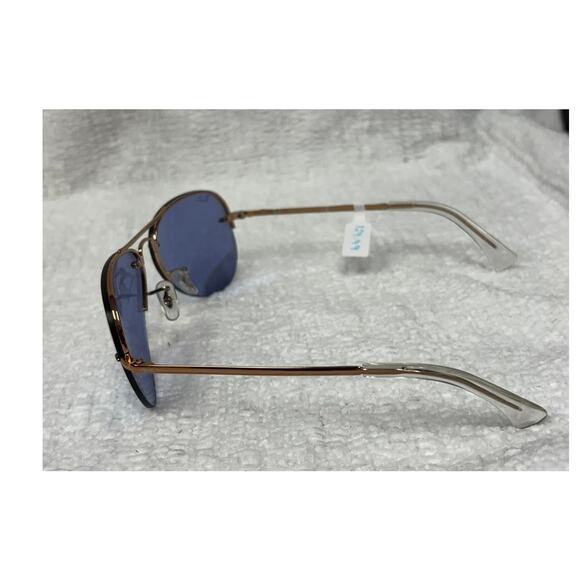 Ray Ban Aviator Blue Lens Rose Gold Frame Sunglasses RB 3449 9035/59-14-135 main image 7